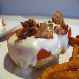 Rosemary-Black Pepper Cheddar Biscuits With Bacon Gravy and Toma_image