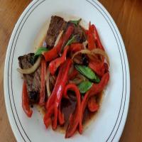 Stir Fried Pepper Beef with Snow Peas image