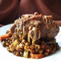 Slow-Cooked Lamb Shanks With Lentil Ragout image