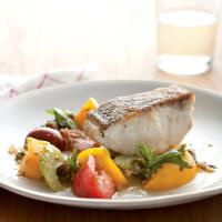 Striped Bass with Heirloom Tomato Scampi image