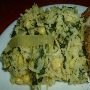 Corn & Spinach rice image