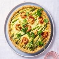Double cheese & spring vegetable tart image