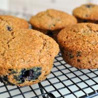 Low-Fat Blueberry Bran Muffins image