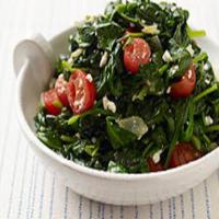 Sauteed spinach and tomatoes image