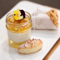 Baked Yogurt with Tropical Fruit Compote image