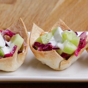 Coleslaw Cucumber Taco Cups Recipe by Tasty_image