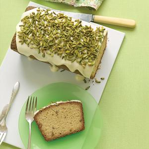 Pistachio Pound Cake with Drippy Icing_image