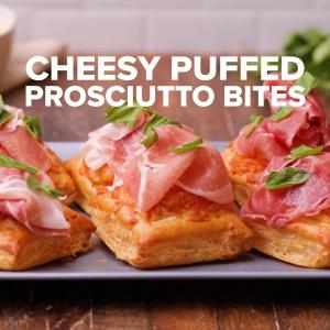 Cheesy Puffed Prosciutto Bites Recipe by Tasty_image