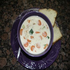 Easy and Creamy Turkey-Vegetable Soup image