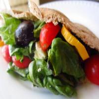 Greek Salad Pitas With Hummus image