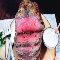 Simple Roast Beef With Horseradish Cream Sauce_image
