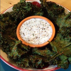 Crispy Kale Chips With Kefir Ranch Dip_image