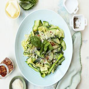 Zucchini Ribbons With Basil Butter image