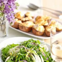 Twice-baked potatoes with goat's cheese image