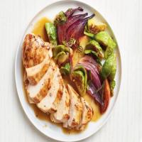 Chicken and Brussels Sprouts with Apple Cider Sauce image