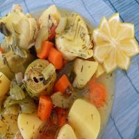Aginares Latheres: Artichokes With Vegetables (Vegan)_image