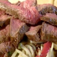 Kiawe-Grilled Flank Steak and Spicy Green Papaya Salad_image