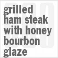 Grilled Ham Steak with Honey Bourbon Glaze_image