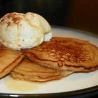 Cinnamon Pancakes With Ice-Cream and Maple Syrup_image
