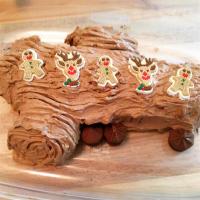 No-Bake Chocolate Yule Log with Chocolate Mushrooms image