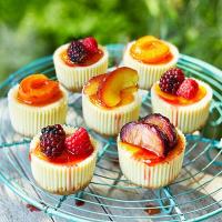 Little buttermilk cheesecakes with honey roast summer fruits image