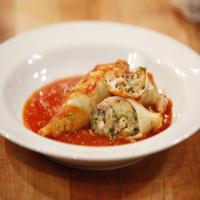 Braised Calamari Stuffed with Shrimp, Spinach, and Herbs_image