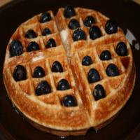 Whole Wheat Waffles With Blueberries_image