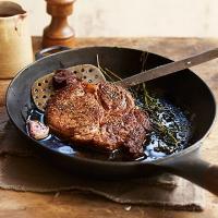 Pan-fried rib-eye steak image