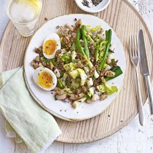 Cannellini bean & egg salad with crispy crumbs image
