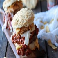 The Ultimate Chili Cheese Sauce Biscuit Burger image