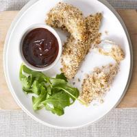 Real chicken nuggets with smoky BBQ sauce_image
