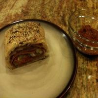 Spicy Meat and Cheese Stromboli image