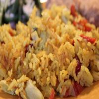 Vegetable Paella With Artichokes & Yellow Rice_image