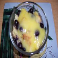 Blueberry Bread Puddings With Lemon Curd image