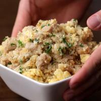 Garlic Pork Cauliflower Fried Rice Recipe by Tasty image