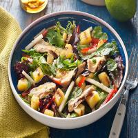Grilled Chicken & Pineapple Salad with Pineapple-Serrano Dressing_image