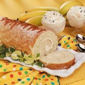 Caramel Banana Cake Roll_image