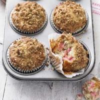 Rhubarb crumble muffins image