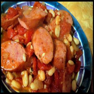 Kielbasa With Tomatoes and White Beans image