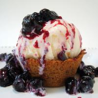 Blueberry-Lavender Sauce and Gingersnap Ice Cream Cups image