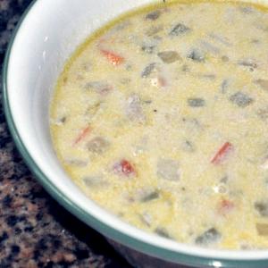 Low Fat Chicken, Corn, and Green Chile Chowder_image