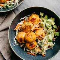 Buffalo Chicken Meatballs with No Mayo Colelsaw_image