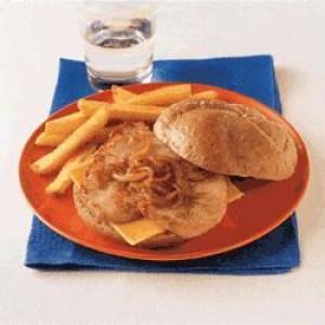 Smoked Pork Chop Sandwiches with Barbecued Onions_image