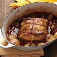 Pork Loin with Pearl Onions and Apricots image