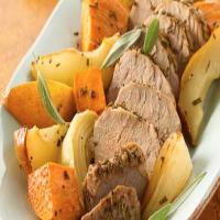 Roasted Pork Tenderloins with Sweet Potatoes and Pears image