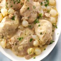 Wine-Braised Chicken with Pearl Onions image