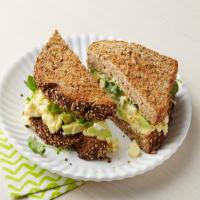 Egg Salad Sandwich with Avocado and Watercress_image