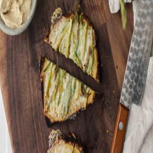 Havarti Hummus Toast with Roasted Asparagus_image