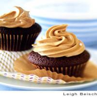 Chocolate-Mayonnaise Cupcakes with Caramel-Butterscotch Buttercream Frosting Recipe - (4.4/5) image