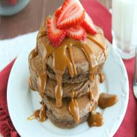 Mexican Chocolate Pancakes with Dulce de Leche image